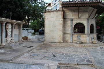 Wall Mural - ancient fountain (bembo) and public fountain (sebil) in heraklion in crete in greece