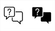 Question mark icon set. Bubble question icon, FAQ questions symbol on a white background.