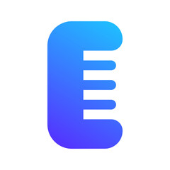 Sticker - comb gradient fill icon