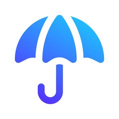 Wall Mural - umbrella gradient fill icon