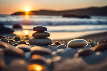 Wall Mural - stones on the beach