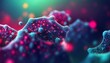 Viruses Microscopic View Background Banner decoration with soft focus light and bokeh background