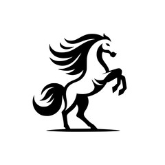 Wall Mural - High Quality Vector Logo of a Majestic Rearing Horse. Versatile Symbol of Strength and Elegance for Logos, Branding, and Marketing. Isolated on White Background for Seamless Integration.