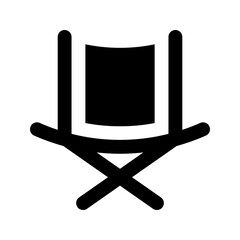 Sticker - folding chair glyph icon