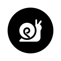 Poster - snail glyph circular icon