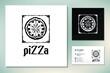 Rustic Grunge Lettering Typography of Pizza logo design