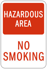 Wall Mural - Hazardous area sign