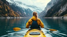 Design A Series Of Images For A Travel Blog, Each Capturing A Different Outdoor Adventure, From Kayaking To Mountain Biking In Stunning Natural Settings