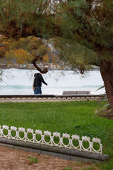 Wall Mural - person in a park