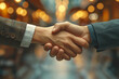 © Simonforstock - Handshake of tow business persons in city