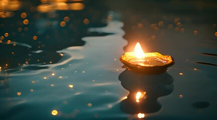 Wall Mural - burning candle in the dark