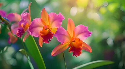 Canvas Print - red and yellow tulips