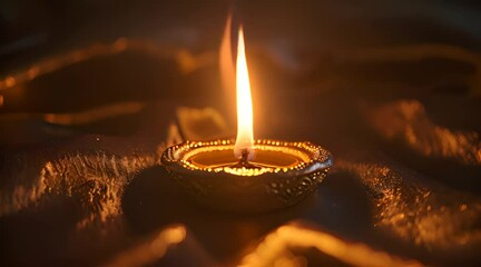 Wall Mural - burning candles in the dark