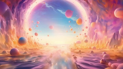 Wall Mural - witness the birth of a new reality as psychedelic visuals mold, shape, and create a kaleidoscope of 