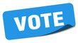 vote sticker. vote label