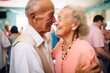 elderly couples dancing at a social event