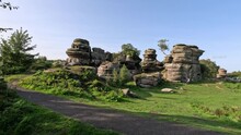 Brimham Rock Formation At Yorkshire, UK.