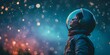 © RMedia - Boy with spaceman costume looking to the night sky and dream about space exploration. Happy child dreams and bright future concept