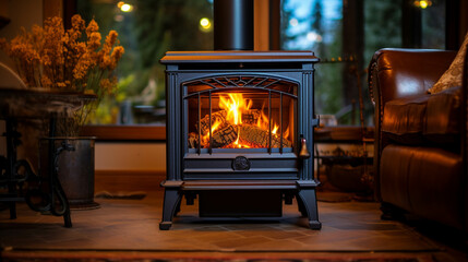 Sticker - fireplace high definition photographic creative image