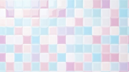 Wall Mural - pink and white plaid pattern