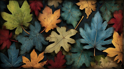 Wall Mural - grunge leaf background, featuring a range of styles and variations. generated by Ai.