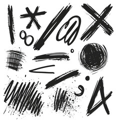 Aufkleber - Marker pen underline and strikethrough strokes