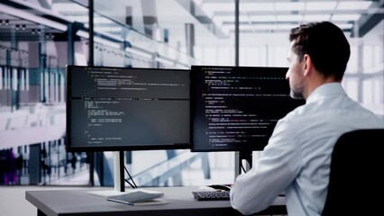 Web Developer Coding On Computer