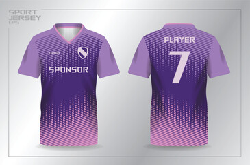 Wall Mural - soft gradient abstract purple and pink sport jersey design template