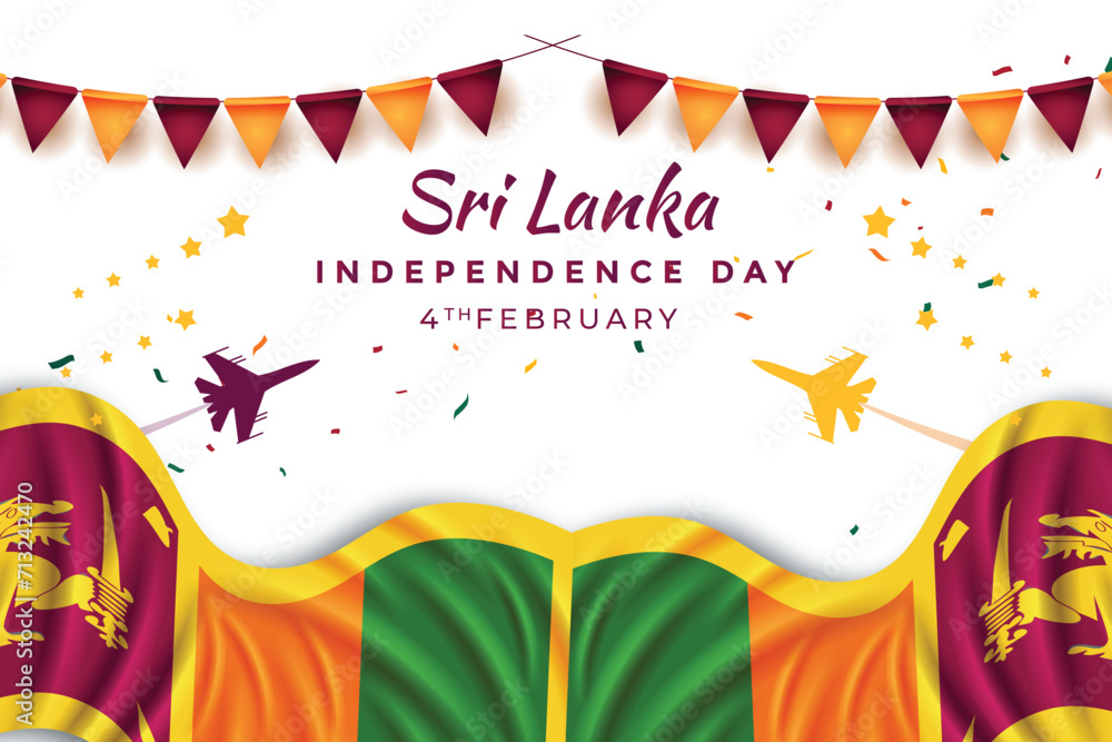 Vector realistic sri lanka independence day background Stock Vector ...