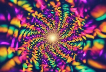 Wall Mural - psychedelic illusion abstract background with trippy visuals