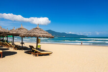 Scenery Of My Khe Beach Located In Da Nang, Central Vietnam