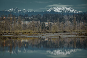 Poster - Breathtaking view of the Central Cascade mountain range in Washington, Marysville