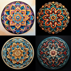 Poster - Mandala Round Ornament Pattern