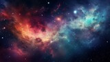 Fototapeta Kosmos - Colorful Nebula in Scifi Universe, Background, Wallpaper