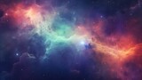 Fototapeta Kosmos - Colorful Nebula in Scifi Universe, Background, Wallpaper