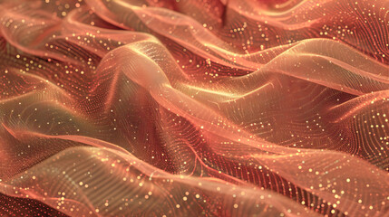 Wall Mural - abstract background with folds of orange fabric
