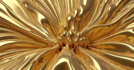 Wall Mural - abstract gold silver liquid explosion texture background