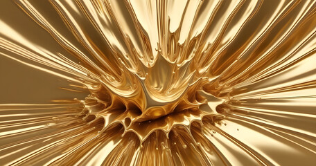 Wall Mural - abstract gold silver liquid explosion texture background