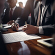 © Touch1976 - Business man sign a contract investment professional document agreement. meeting room.