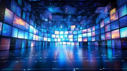 Versatile digital backdrop for technology AI storage Ai Generative