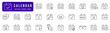 © tutti_frutti - Calendar line icon set. Date, event, month, day, agenda, clock etc. Editable stroke