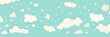 Ivory turquoise and cloud cute square pattern, in the style of minimalist line drawings