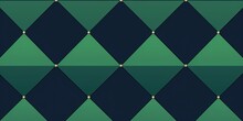 Navy Argyle And Green Diamond Pattern, In The Style Of Minimalist Background