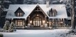 © olegganko - a rustic home in a white snowy winter scene