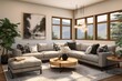 © Chand Abdurrafy - Cozy living room featuring a sectional sofa, coffee table, and accent chairs with a contemporary touch