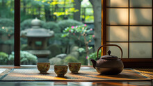 Japanese Style Still Life With Teaware 