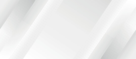Fototapete - Gray and white diagonal line architecture geometry tech abstract subtle background vector