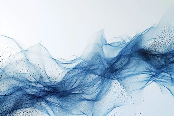 abstract data visualization tech company website banner. Blue on white background