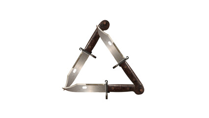 Wall Mural - crossed bayonets on transparent background