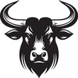 silhouette of bull head vector illustration